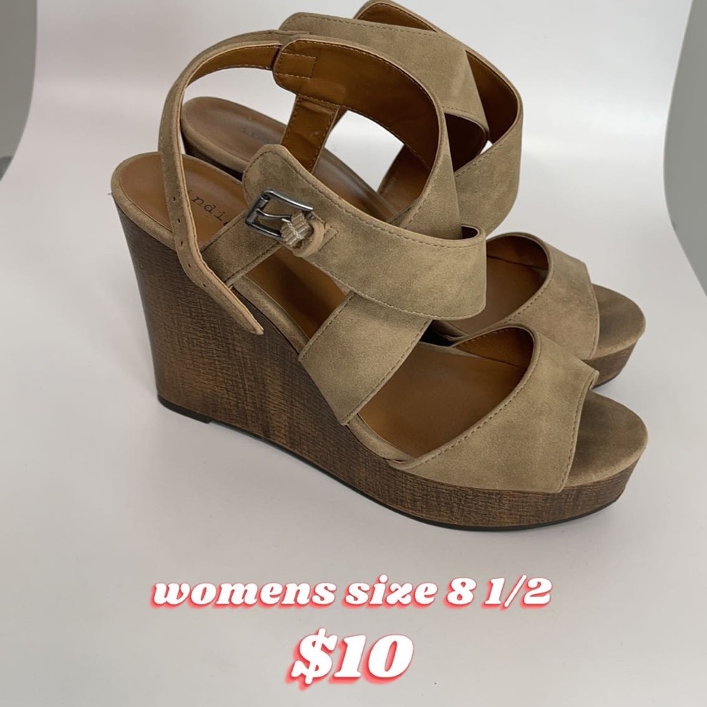 Tan Wedge Shoe